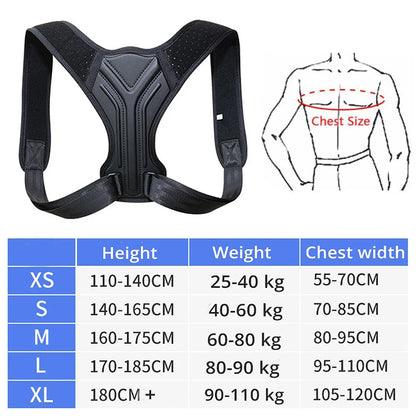 Adjustable Back Shoulder Posture Corrector Belt Clavicle Spine Support Reshape Your Body Home Office Sport Upper Back Neck Brace