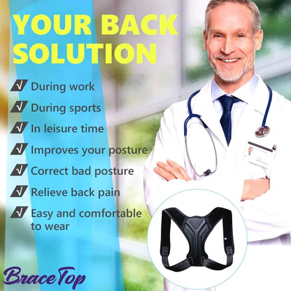 Adjustable Back Shoulder Posture Corrector Belt Clavicle Spine Support Reshape Your Body Home Office Sport Upper Back Neck Brace